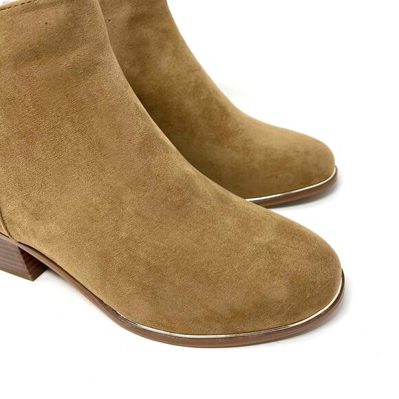 Lane Bryant Ankle Booties Faux Suede Taupe Size 10W - Picture 7 of 11